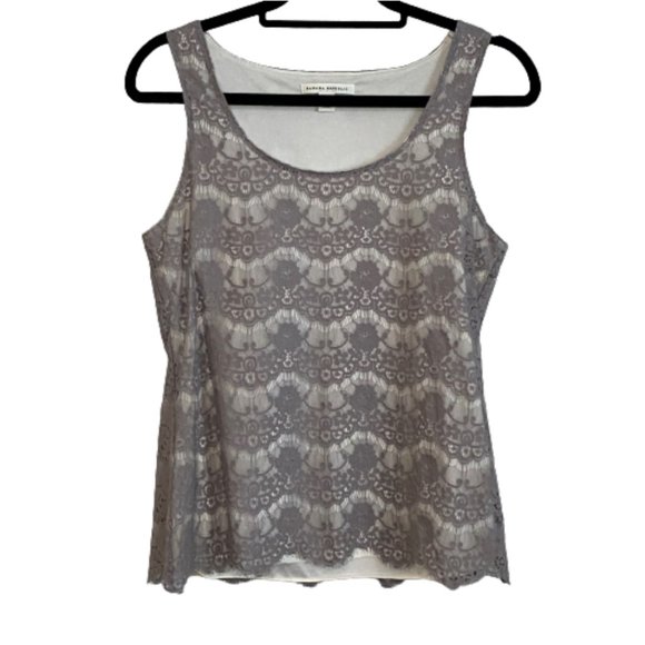 Banana Republic Grey Lace Top - S - Picture 1 of 2